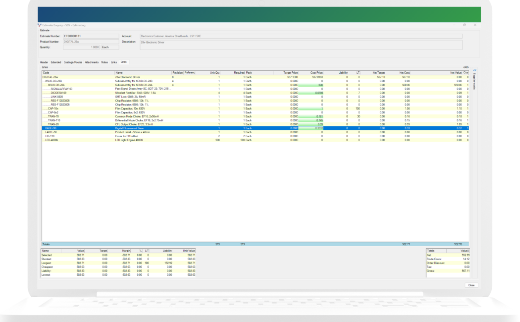 Laptop - Estimating